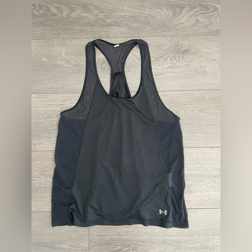 Under Armour Black Tank Top workout yoga Pilates sports shirt small